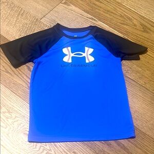 Under Armour Kids Blue and Black Shirt